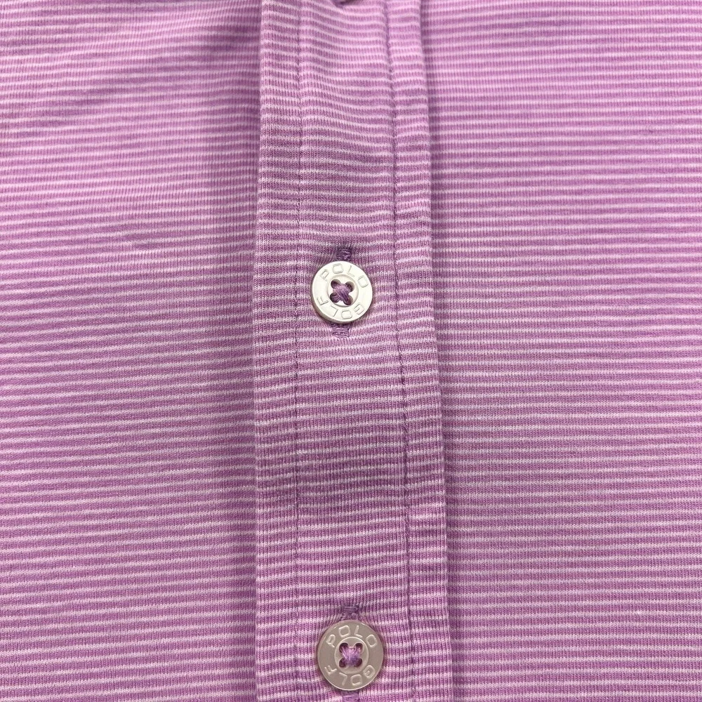 Polo Golf Ralph Lauren Shirt Mens Pink White  Stripe 2XL Stretch Lisle XXL